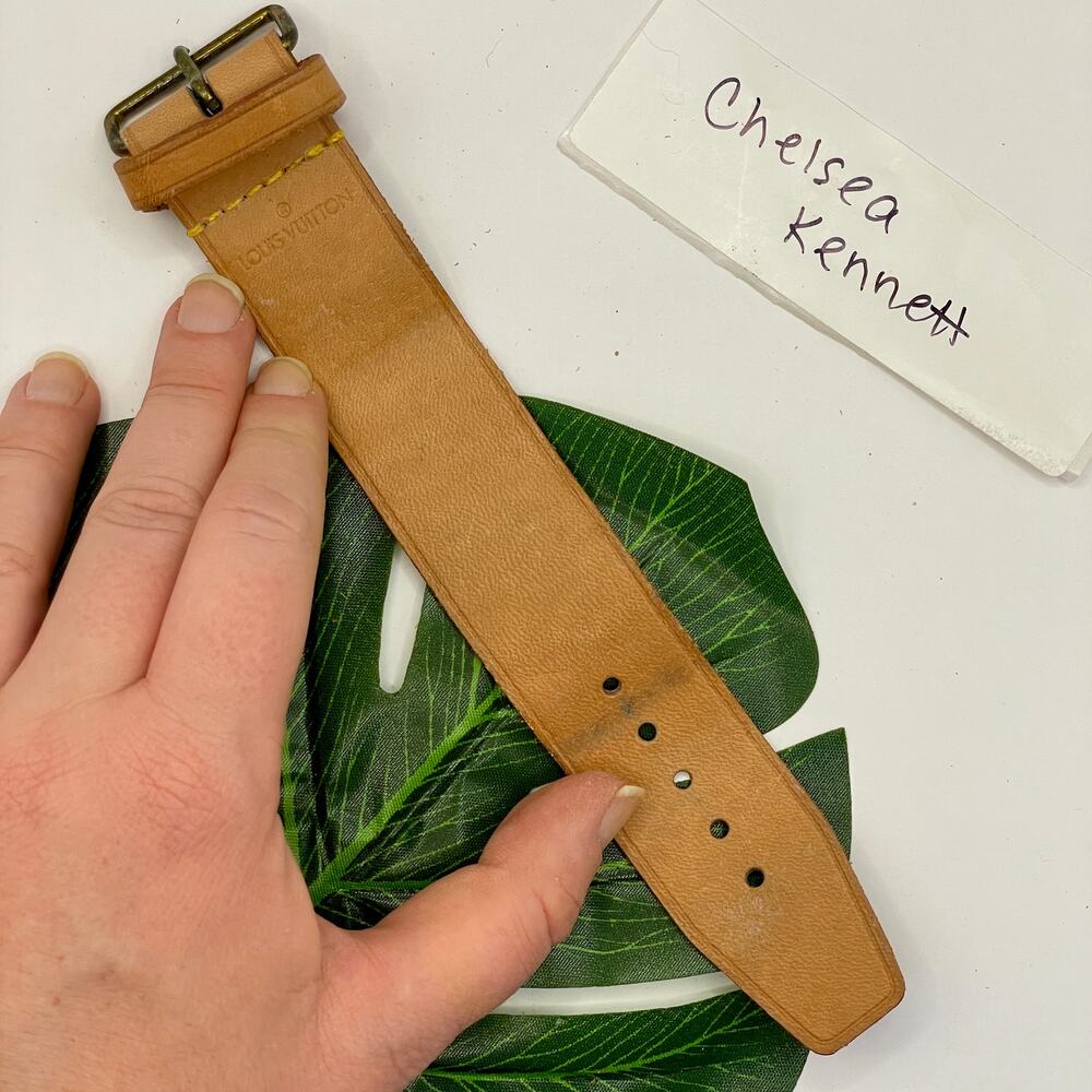 Louis Vuitton Vachetta Strap holder cuff / bracelet SLG Small Leather Goods 0361